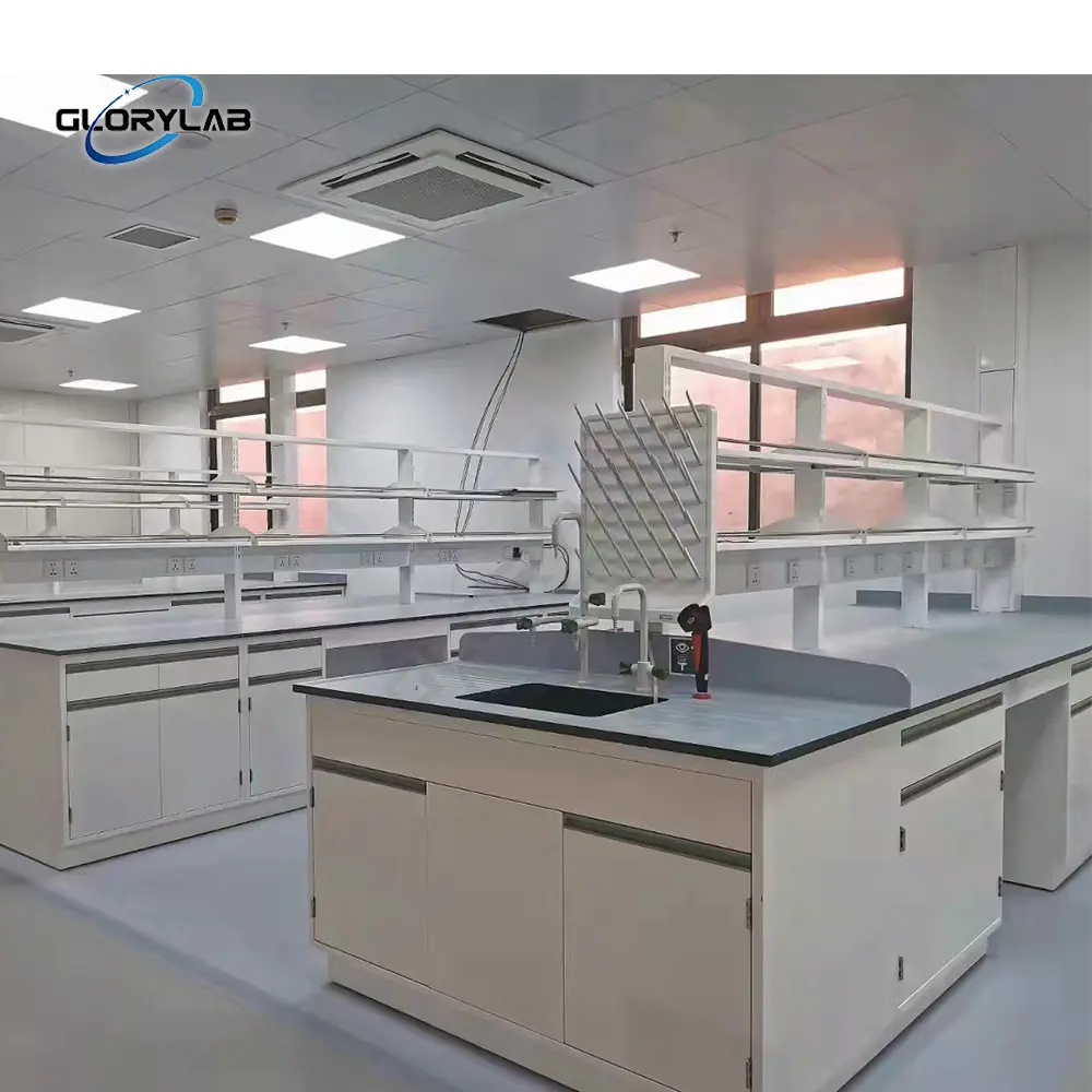 Science Lab Bench in Steel For Experiment From Glorylab