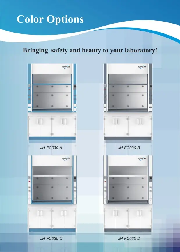 color options of fume hood
