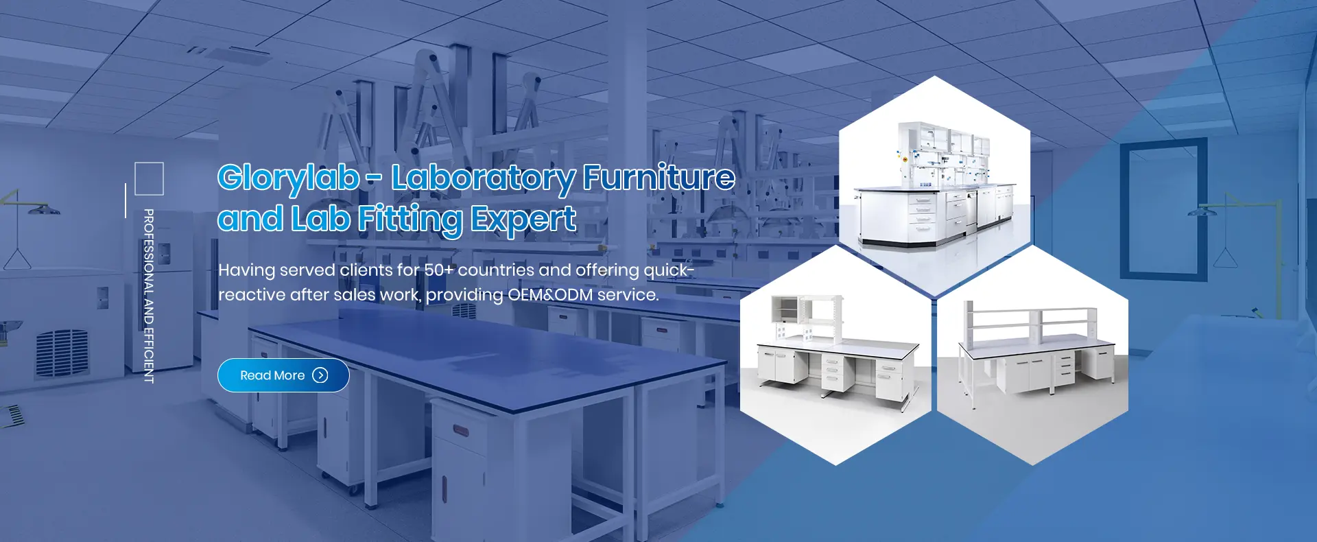Laboratory Bench in Metal
