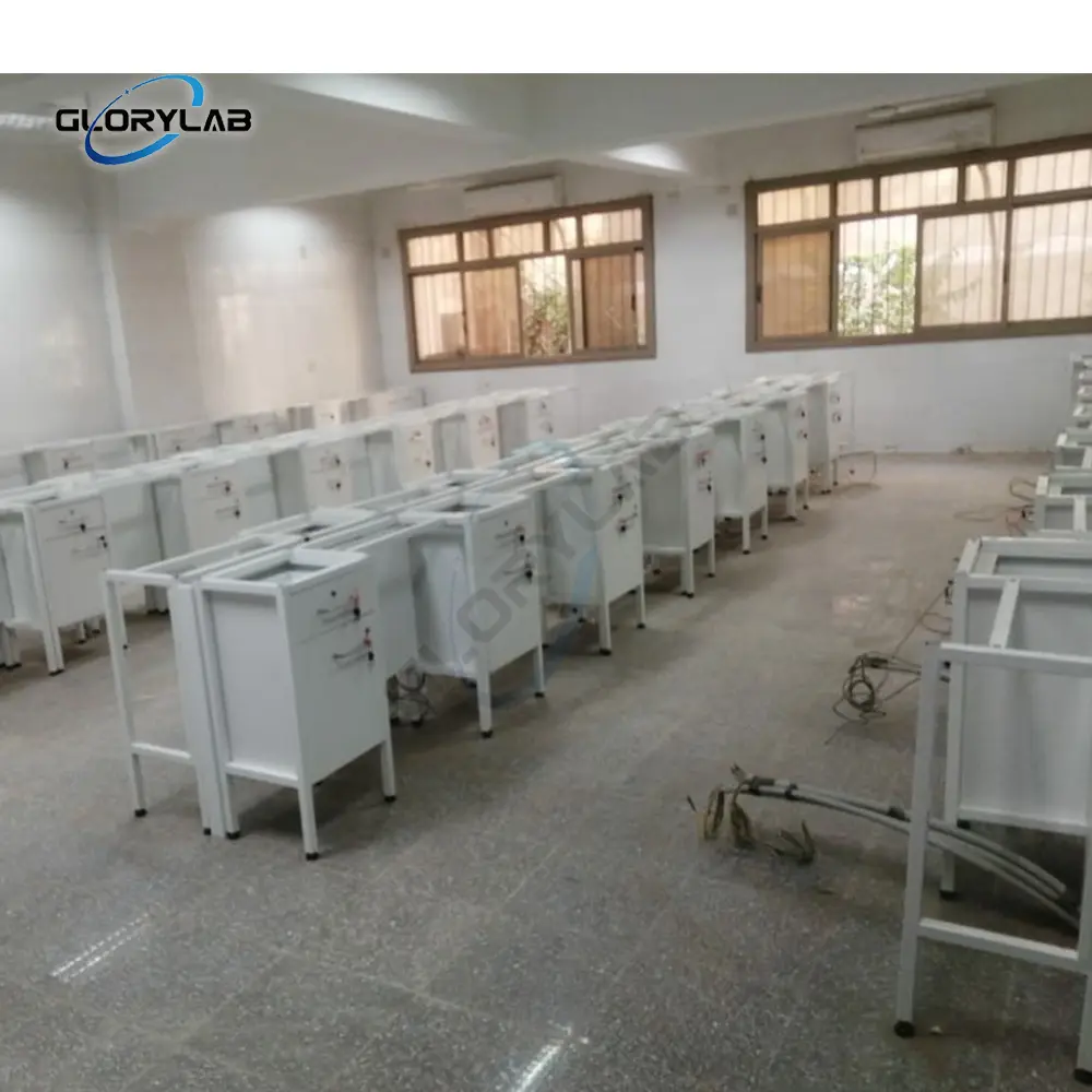 School Lab Bench Project with Multiple Steel Frame